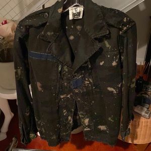 Furst of a Kind Specialty Jacket. Bleach spotted design on black OS